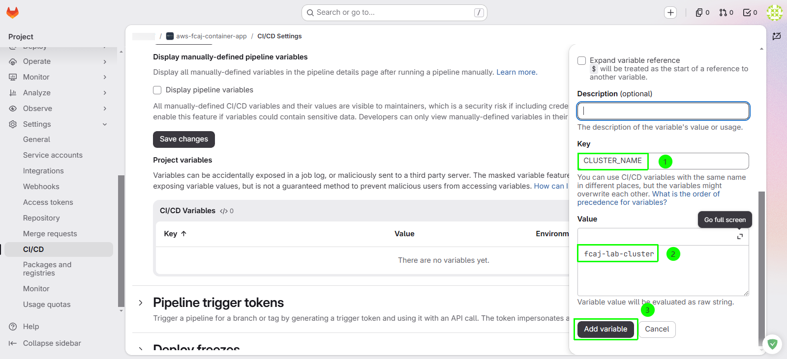 Setup Variables