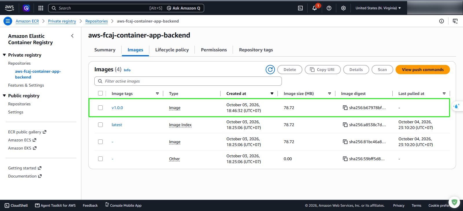 ECR Backend Results