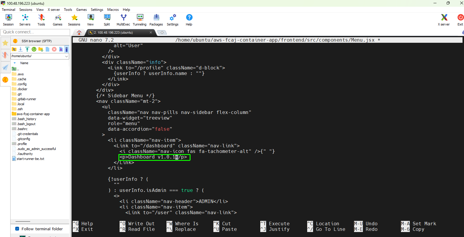 Modify Menu.jsx Version