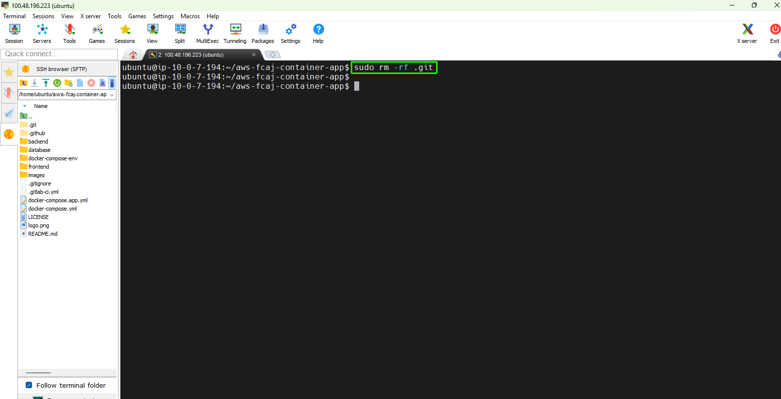 Remove legacy Git tracking directory
