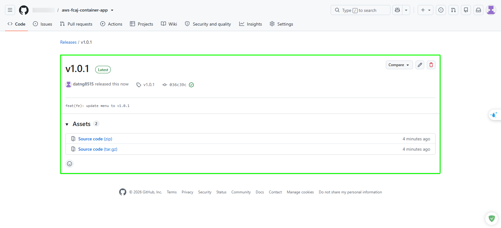 Published release overview