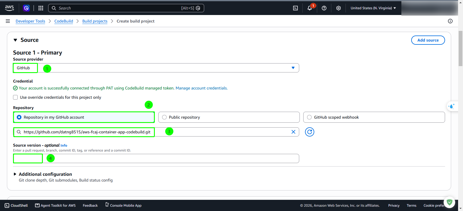 Configure repository source connection