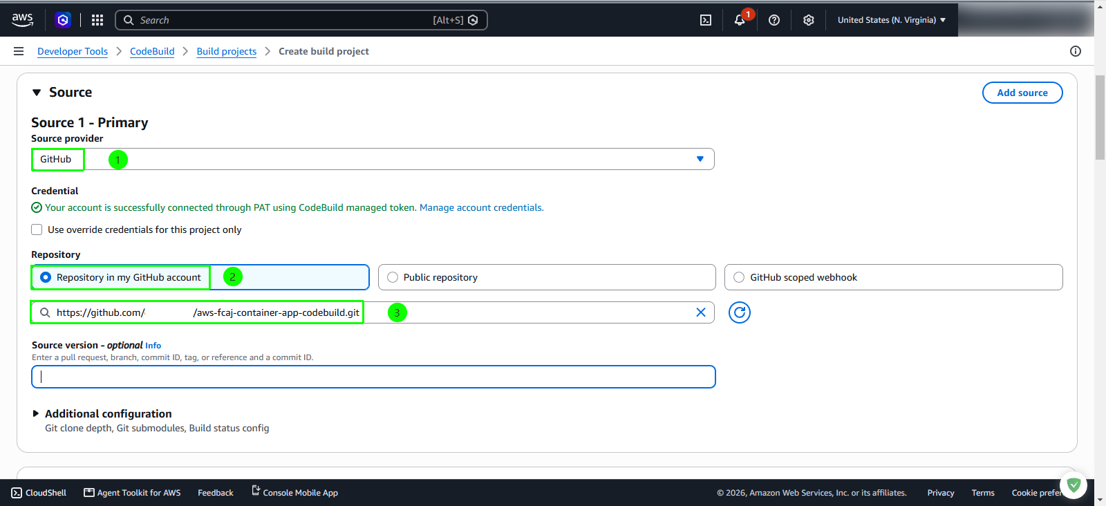 Configure repository source connection