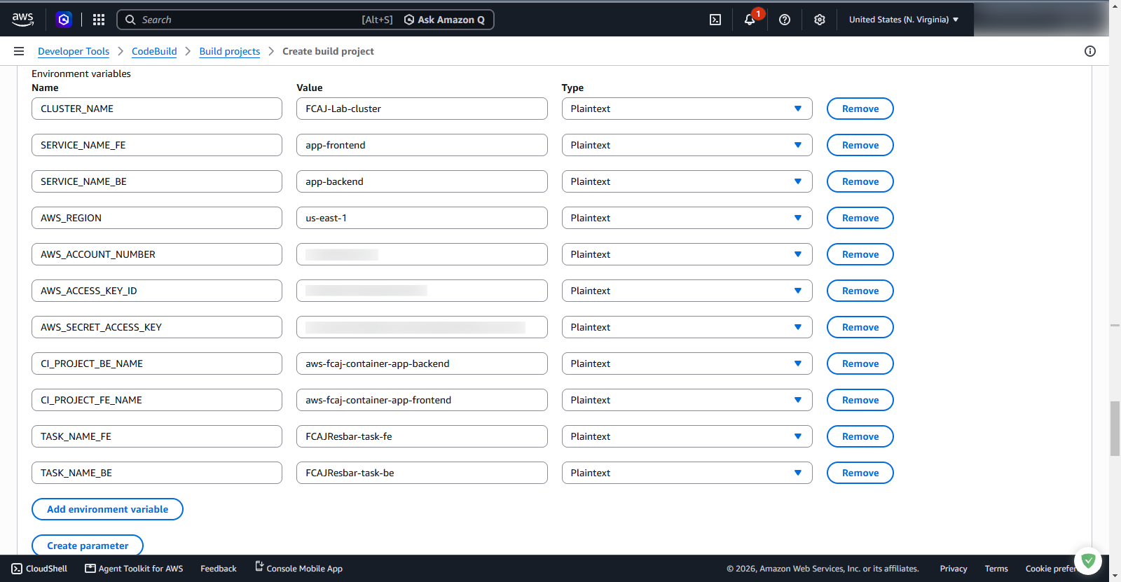 Configure environment variables